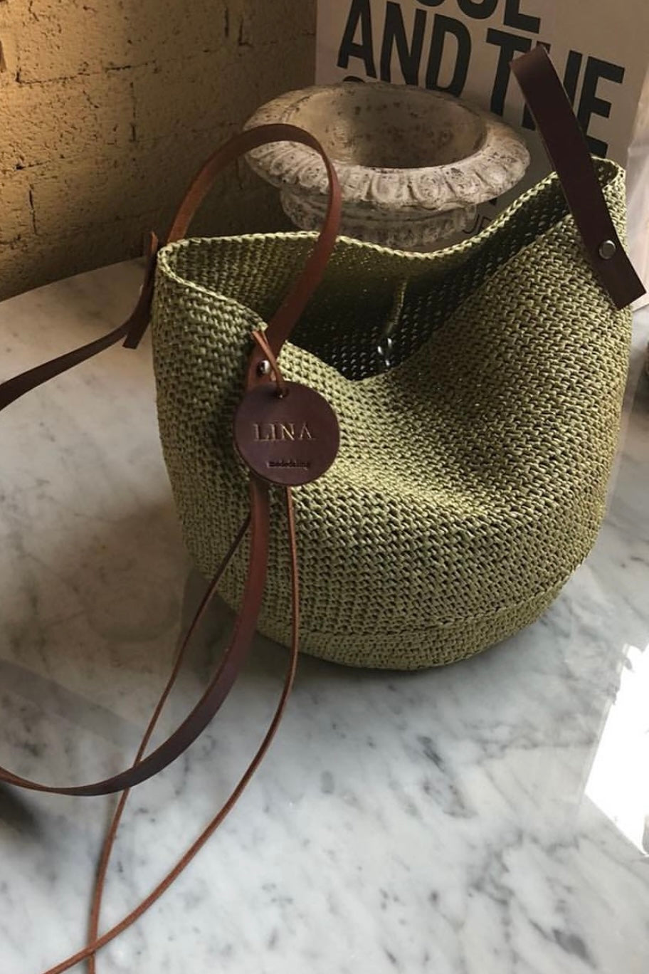 A0404 Korean Designer Brand - Mededeling Handmade Straw Bag