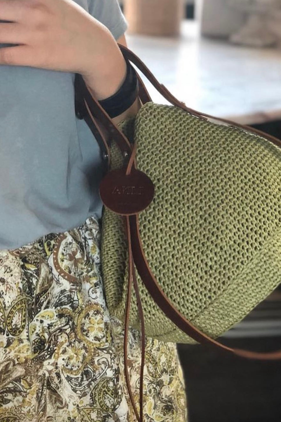 A0404 Korean Designer Brand - Mededeling Handmade Straw Bag