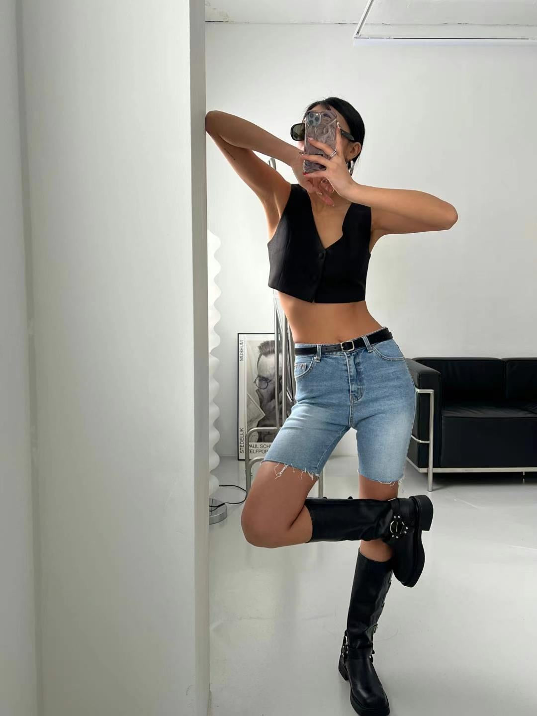 J06 - Amelie Denim Shorts