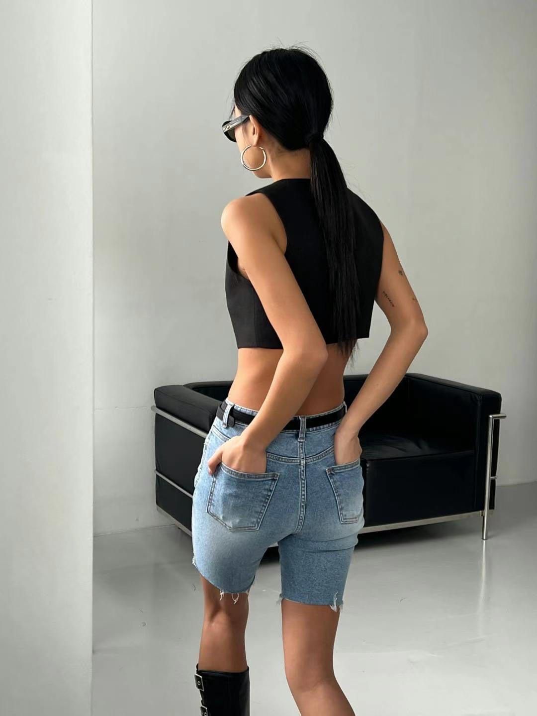 J06 - Amelie Denim Shorts
