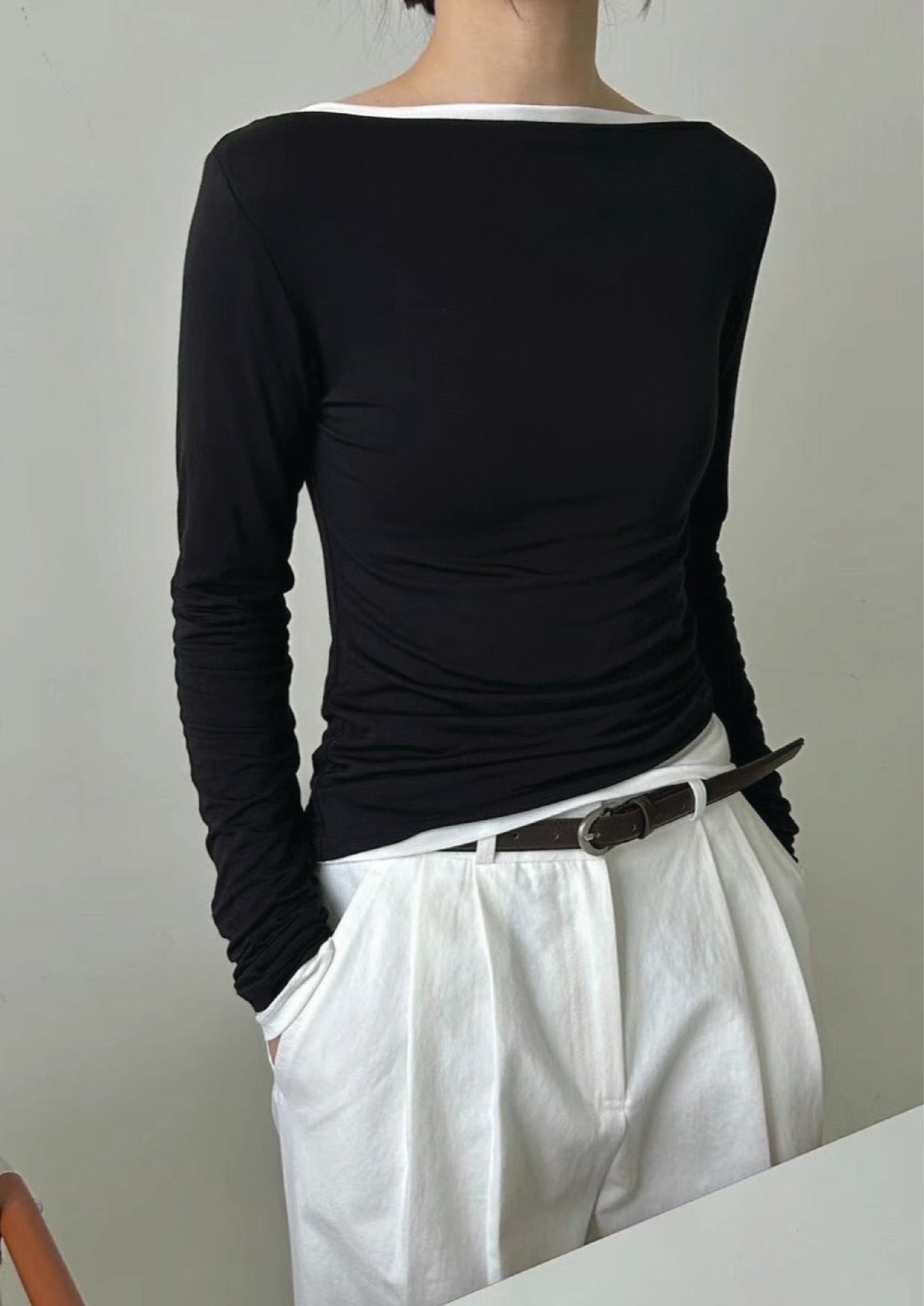 Reorder LS02 French Boat Neck Top