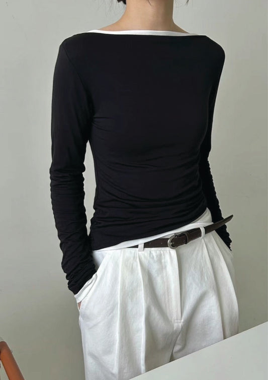 Reorder LS02 French Boat Neck Top