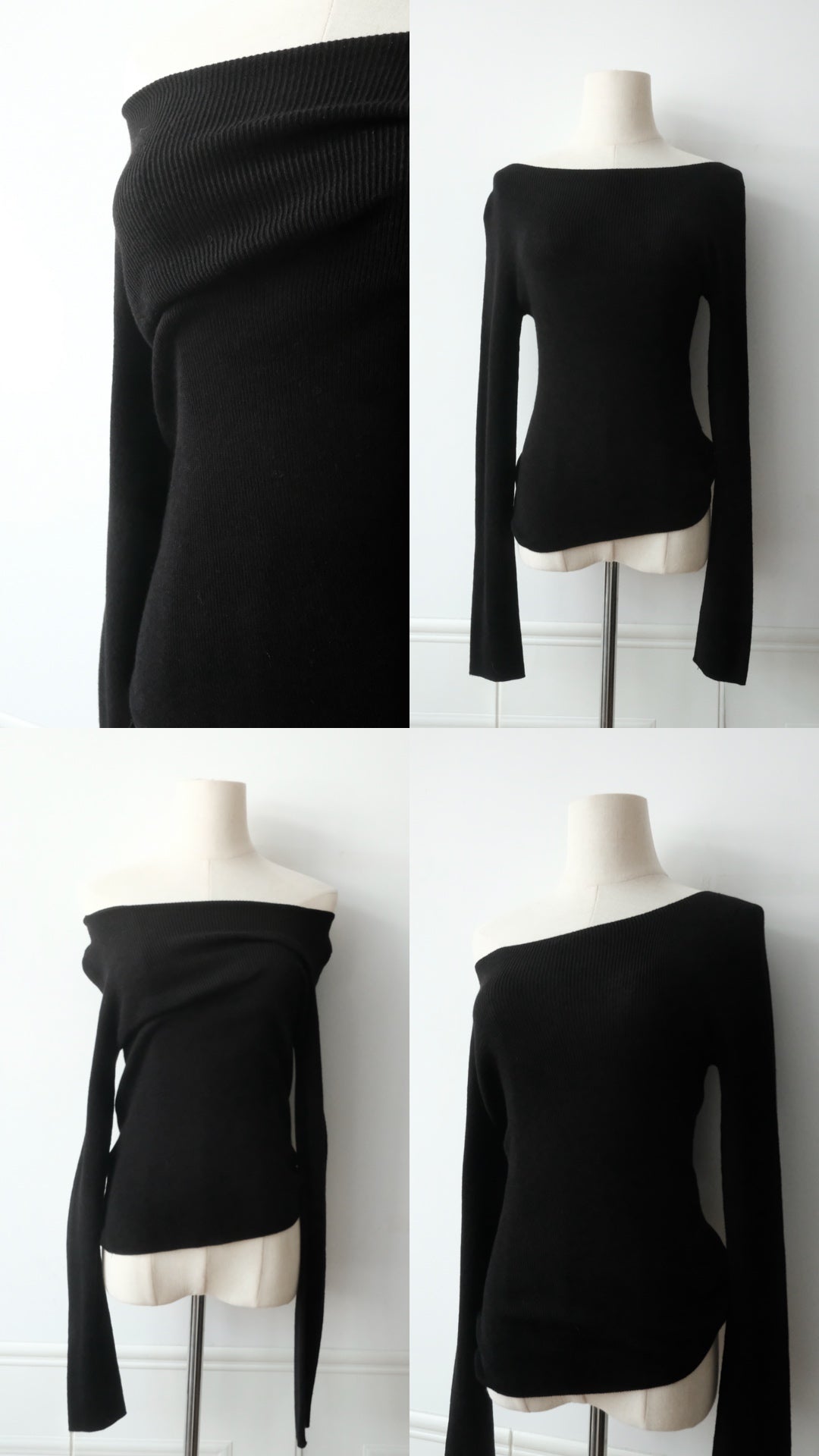 250213 French Boat Neck Knit Top