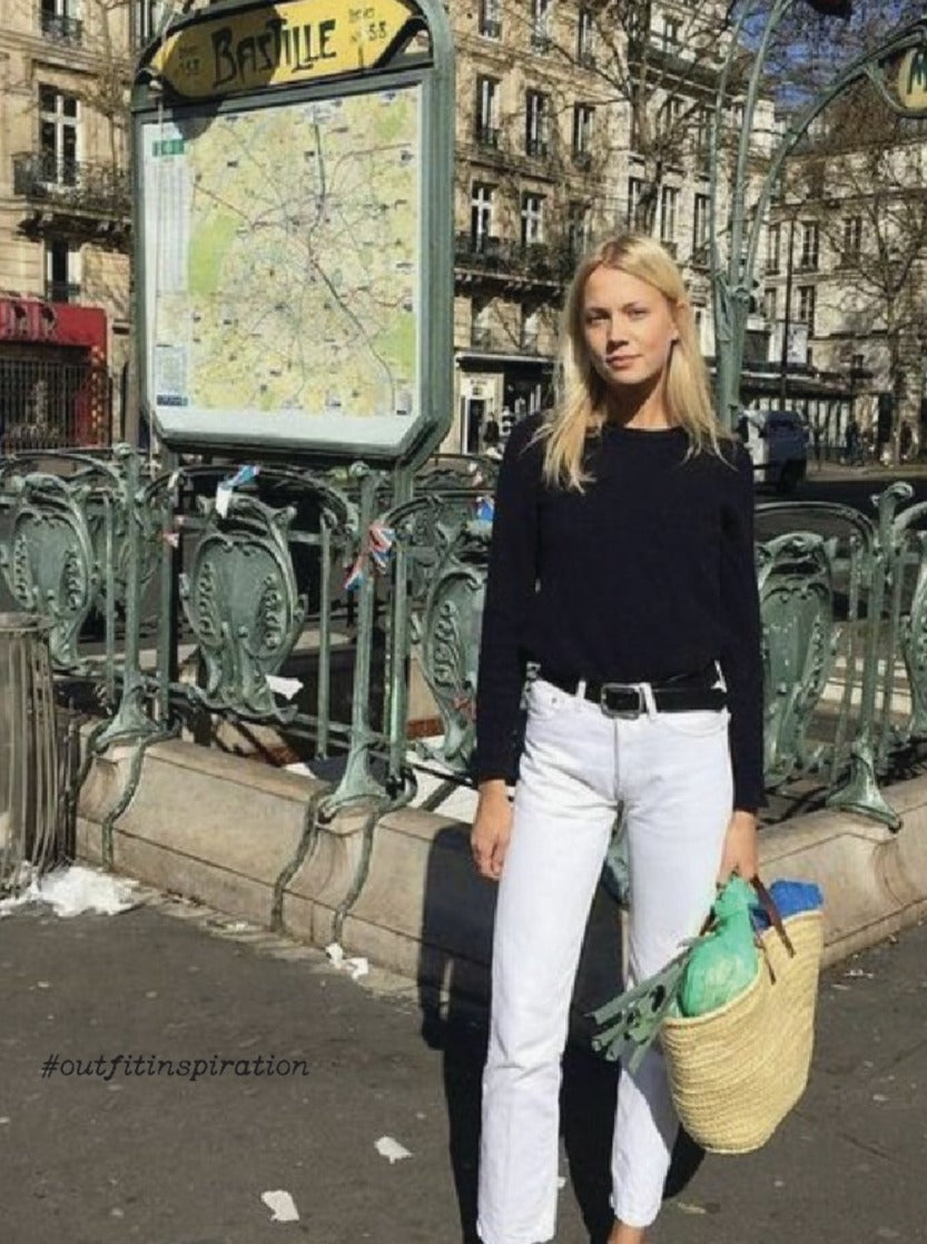 J01 - Lucienne Mom Jeans (White)