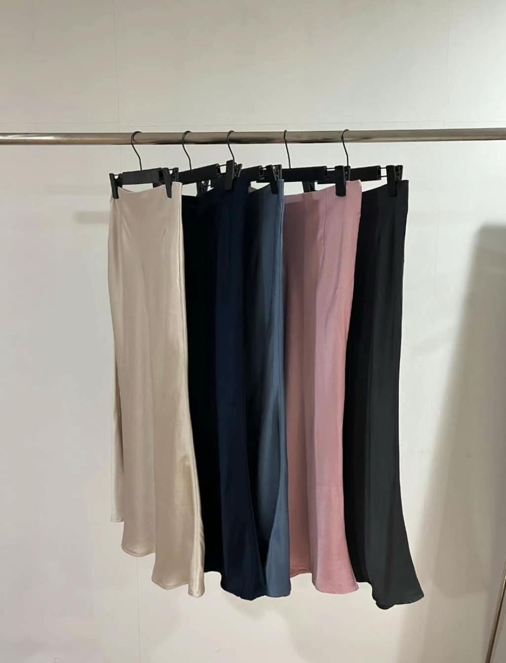 SS04 - Monica Satin Skirt - New Color!