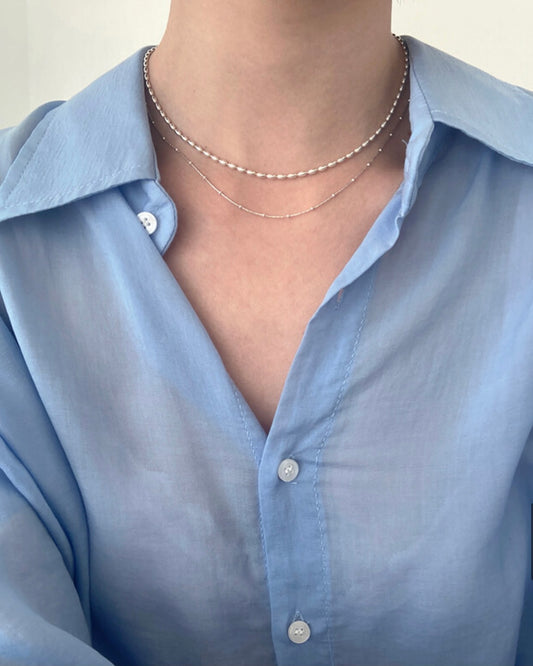 Sumoonday - Wave Ball Necklace (925sliver)