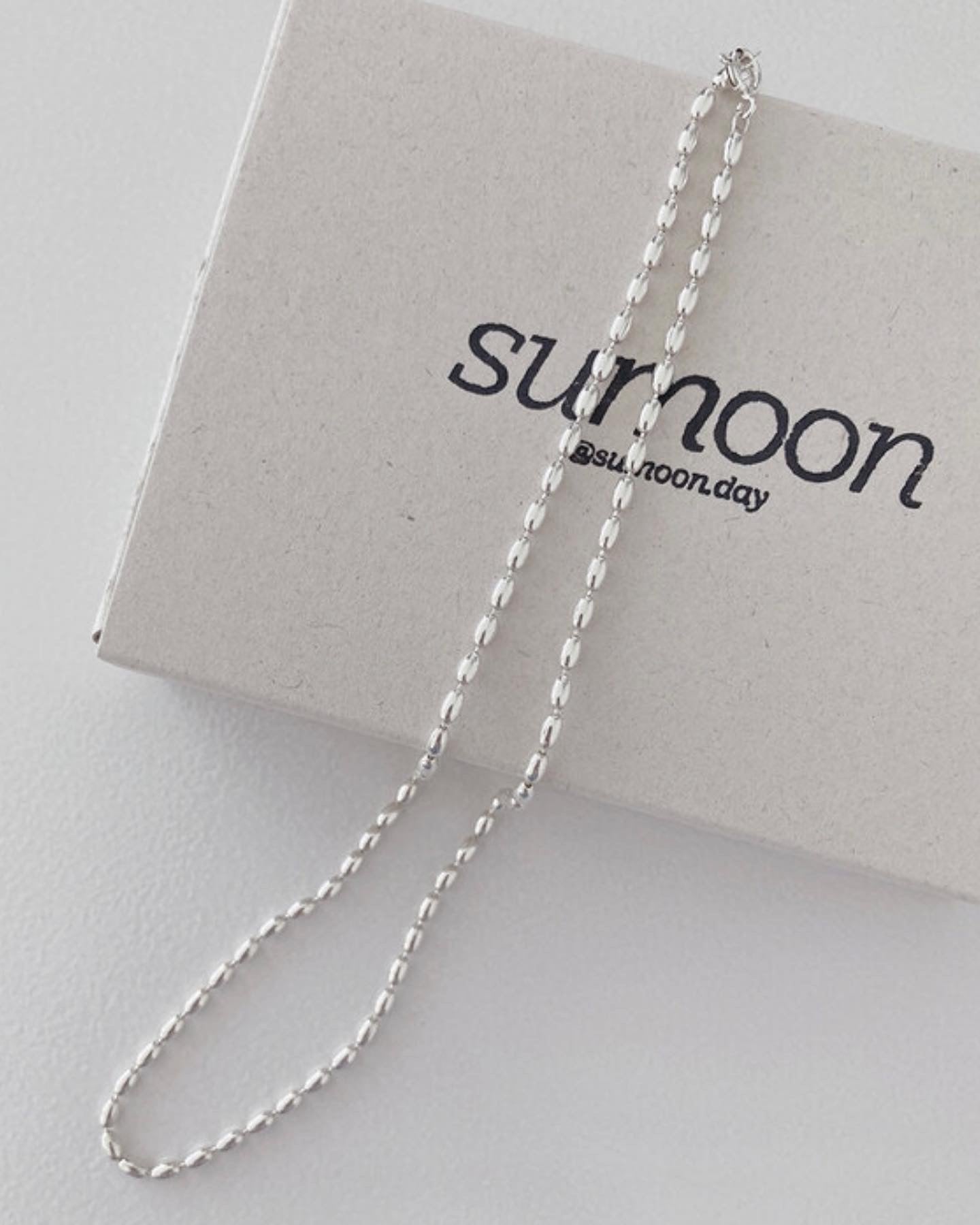 Sumoonday - Wave Ball Necklace (925sliver)