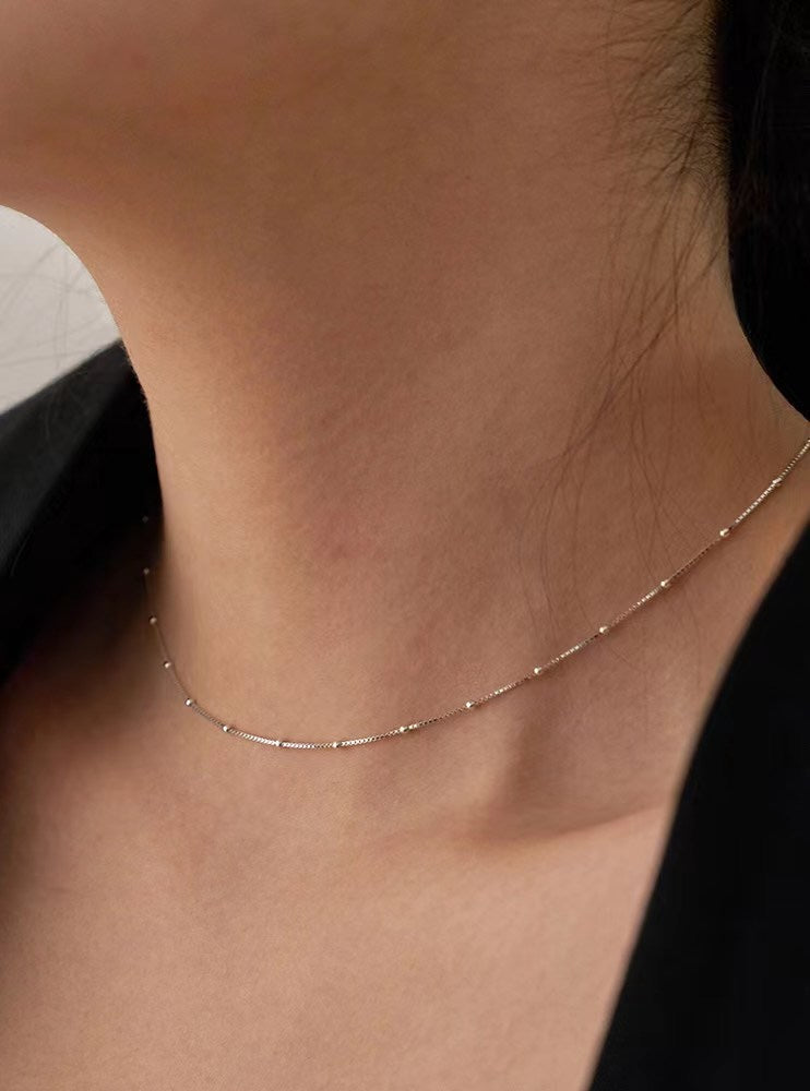 A36 - Little Ball Chain Necklace - Silver