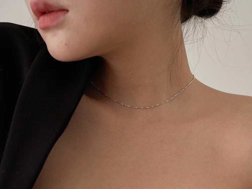 A36 - Little Ball Chain Necklace - Silver