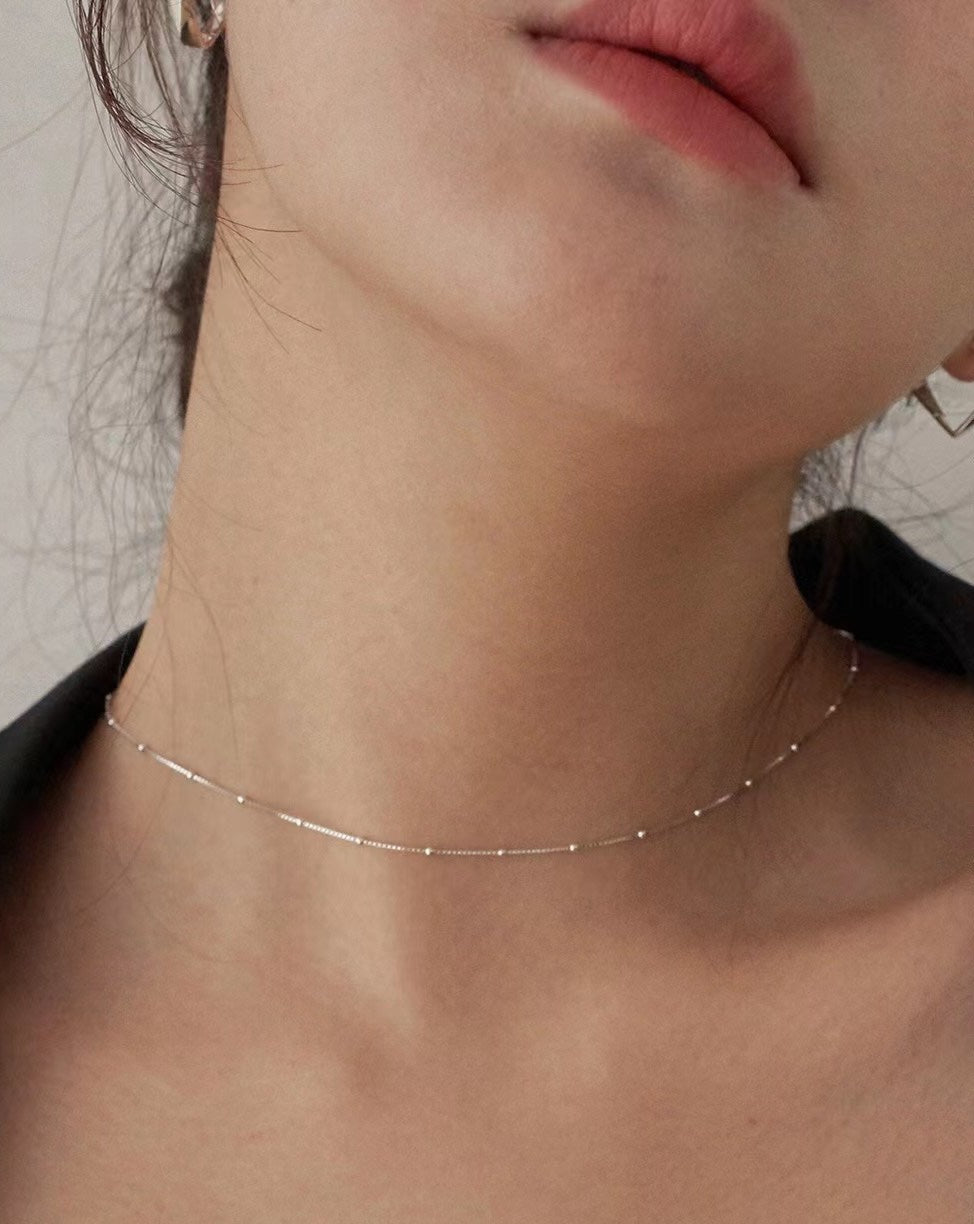 A36 - Little Ball Chain Necklace - Silver
