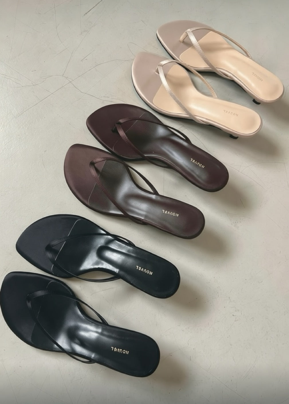 20260540 Satin Heeled Flip Flop