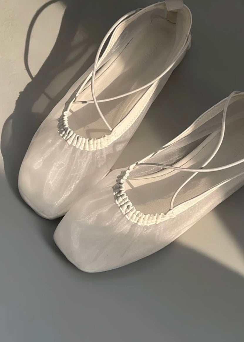 20260542 Sheer Mesh Ballet Flats