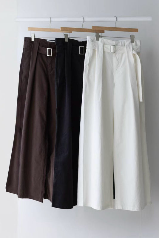 250921 Eugenie wide leg pants with belt