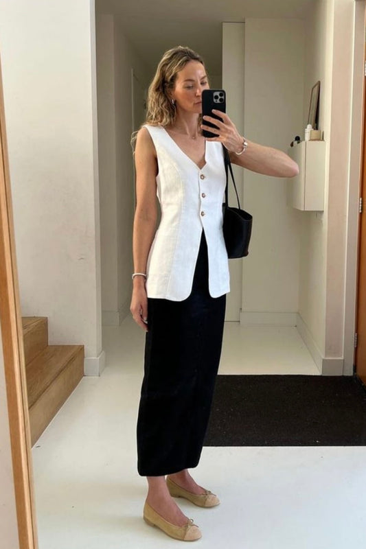 250607 Karrisa Long Linen Waistcoat (inspiration)