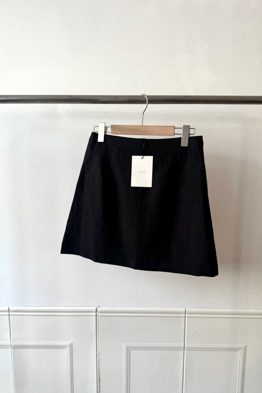 250606 French Short Linen Skirt
