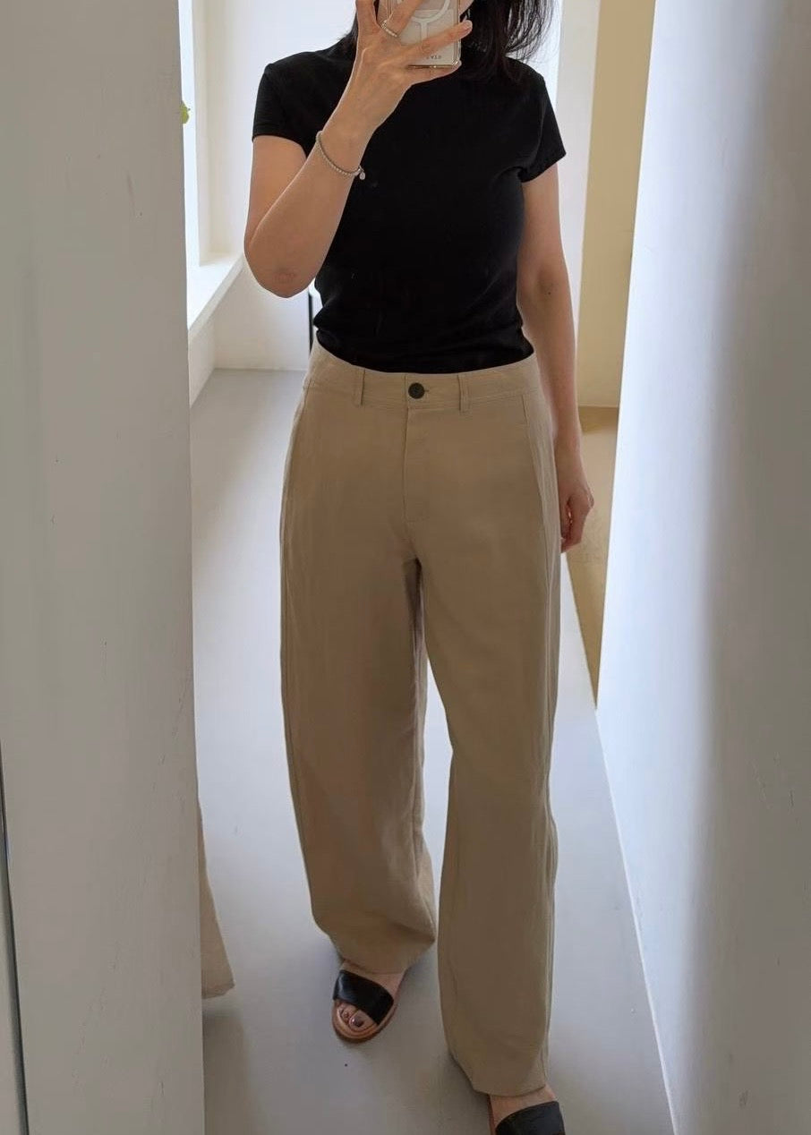 20260512 Linen Curved Pants