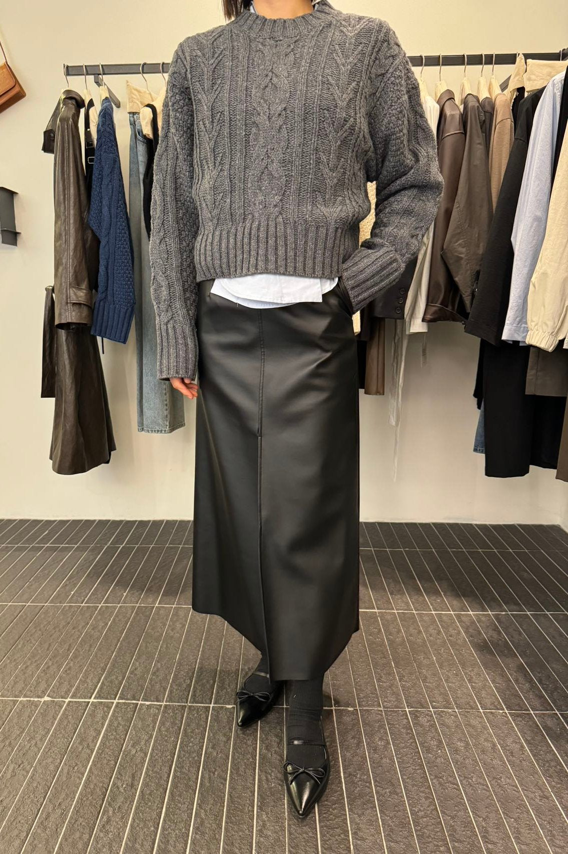 0902 Gwendolyn Leather Maxi Skirt (PT2.SHOWROOM 有DISPLAY)