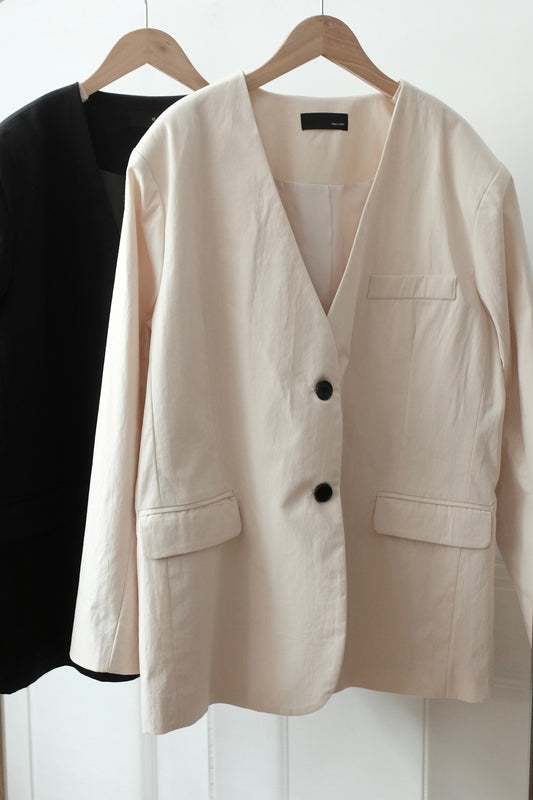 250433 Savannah Collarless Blazer - Summer Spring