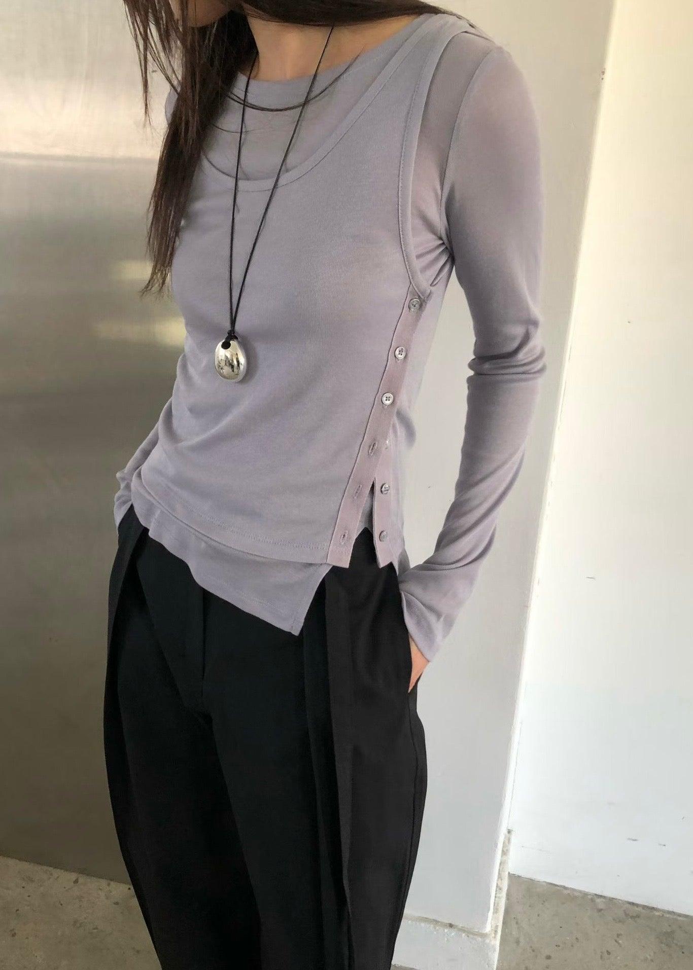 20260550 Button Side See Through Set