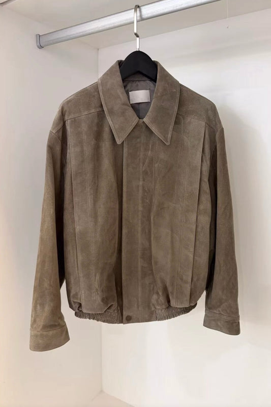 250928 Ambre suede leather jacket