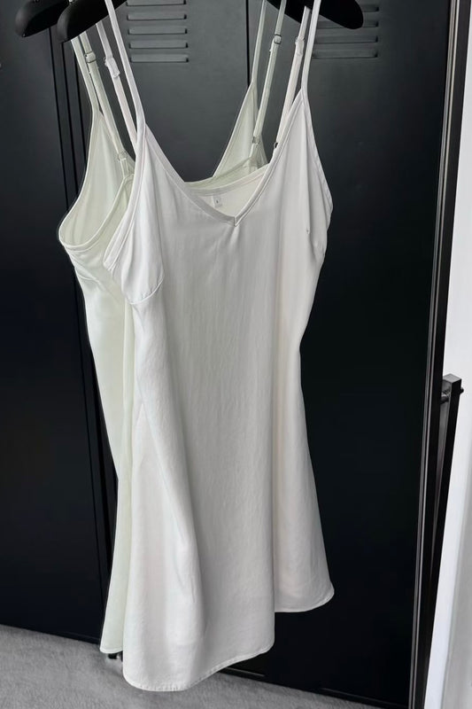 250932 French Short Satin Dress