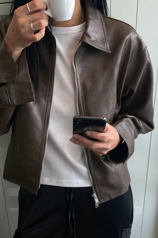 0956 Laurent Leather Jacket (PT2.SHOWROOM 有DISPLAY)