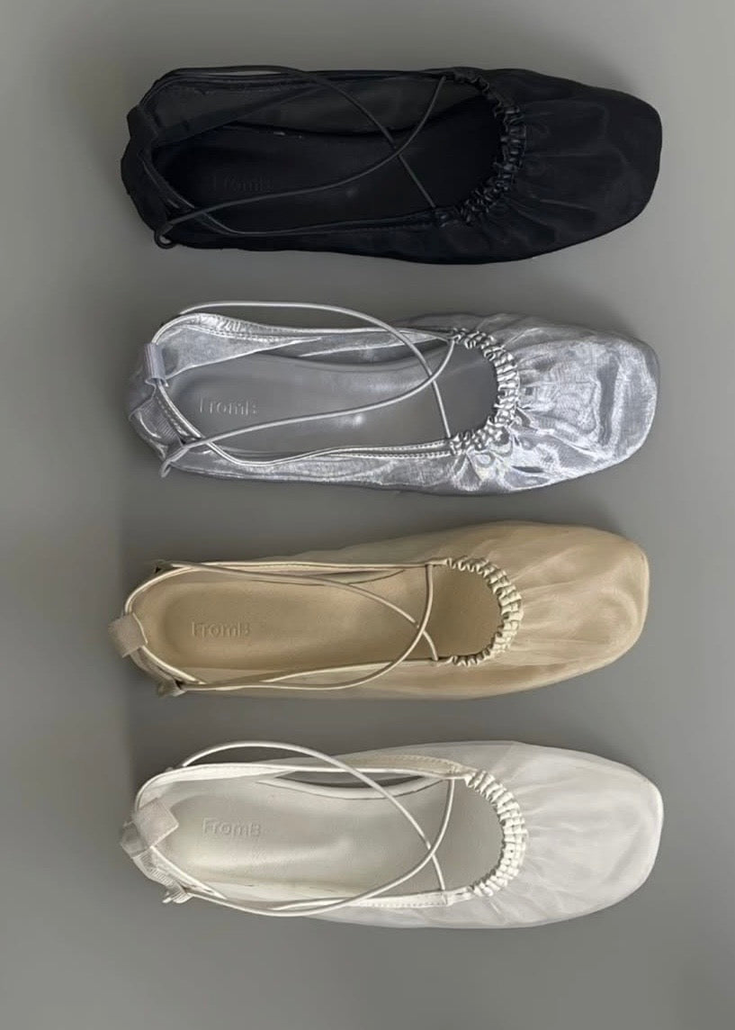 20260542 Sheer Mesh Ballet Flats
