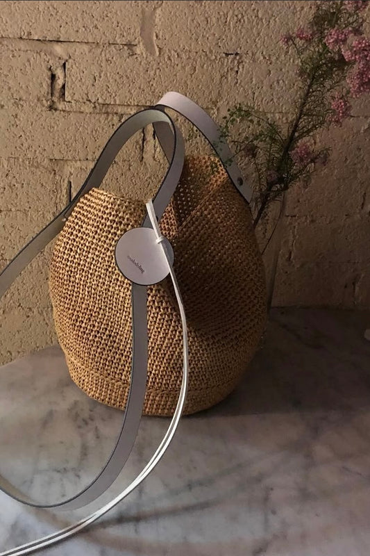 A0404 Korean Designer Brand - Mededeling Handmade Straw Bag
