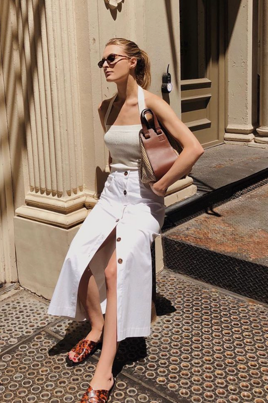 250409 Eleonora Button Slit Skirt (Inspiration)