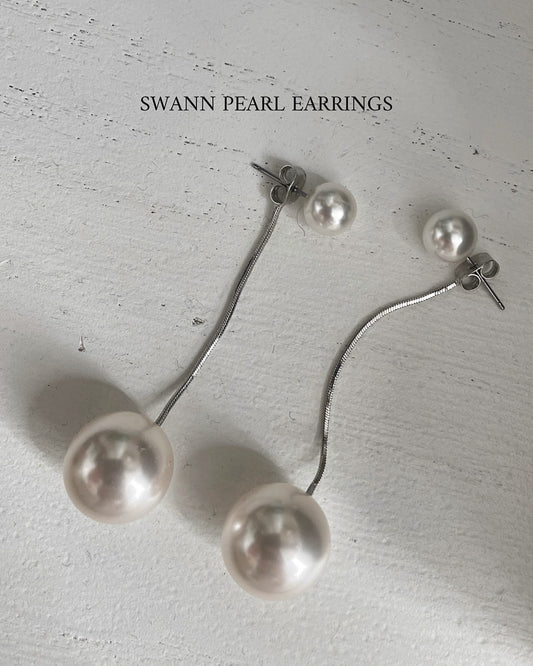A40 - Swann Pearl Earrings