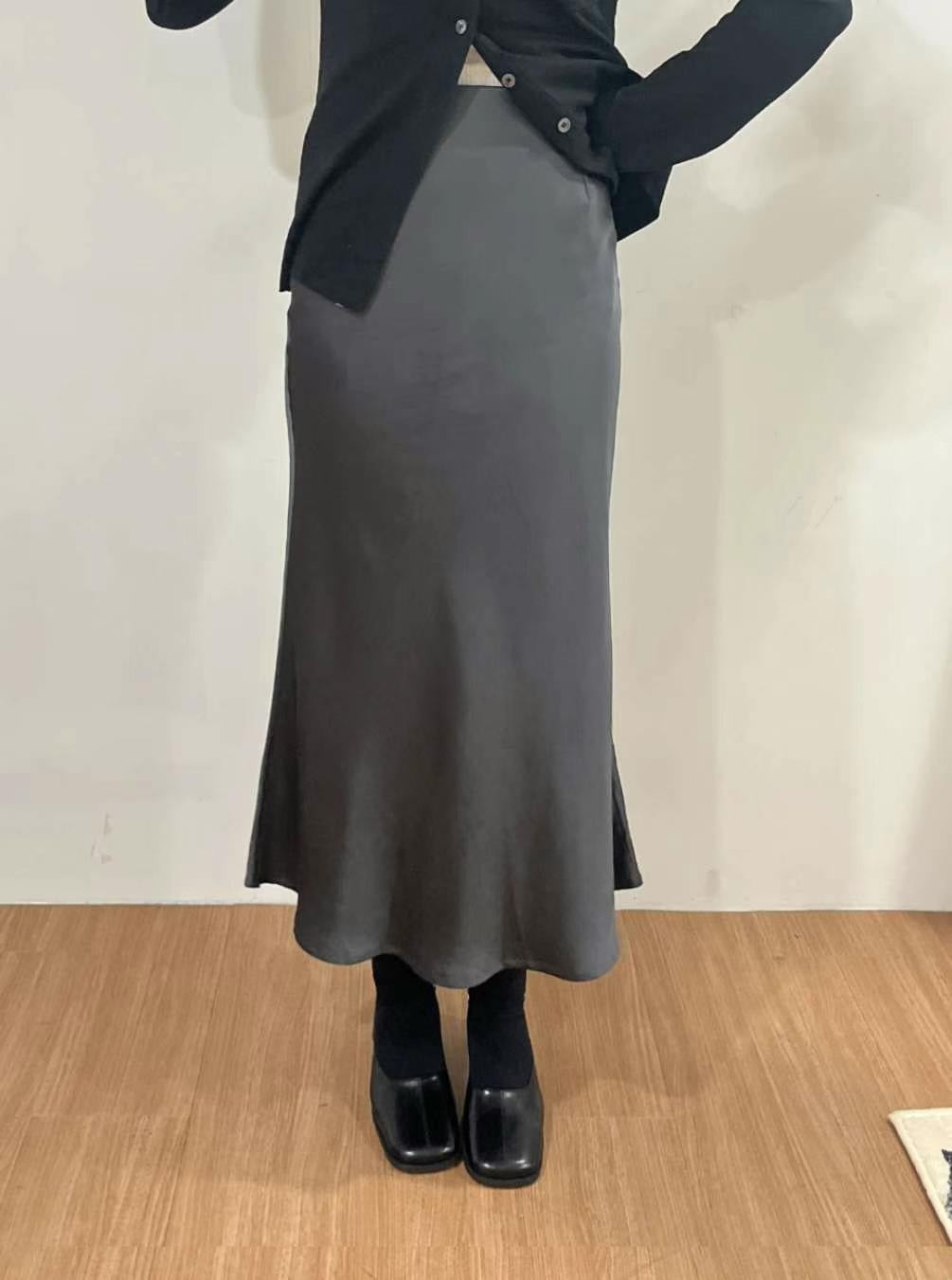 SS04 - Monica Satin Skirt - New Color!